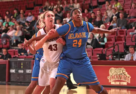 Delaware Drops Lid-Lifter to Lafayette, 63-52, Despite Double Doubles From Bell and Caracciolo