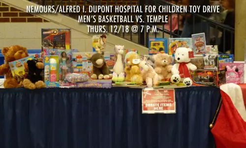 Men's Basketball Hosting Holiday Toy Drive Dec. 18 vs. Temple