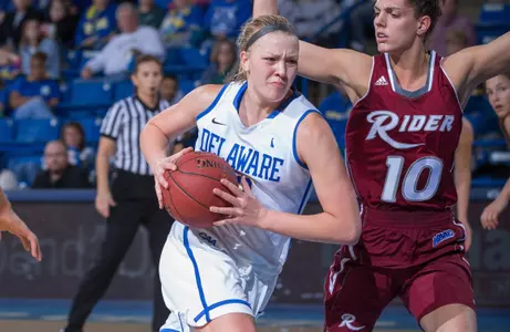 Team Effort Gives Delaware 68-53 Victory Over Rider to Close 2014