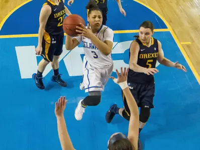 Delaware Women?s Basketball Escapes with 55-50 Victory Over Drexel to Retain Sole Possession of Second Place in CAA Standings