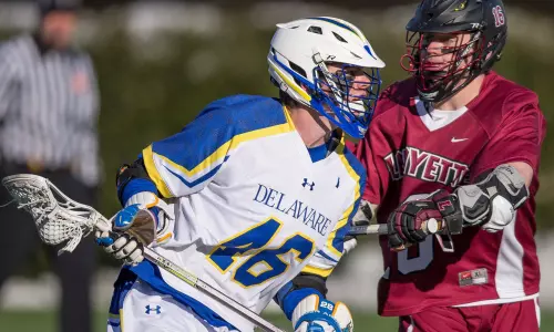 Kormondy's Hat Trick Leads the Way as Delaware Shuts Down Lafayette 9-6 for Third Straight Win