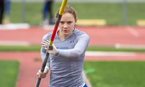 Gorenflo Wins Pole Vault, Prettyman Sets School 5,000m Record for Delaware at Day 2 of Colonial Relays
