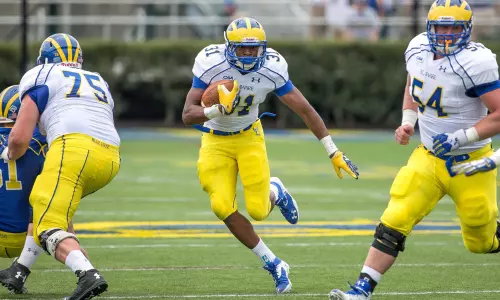 Hills Leads the Way as White Team Downs Blue 21-0 in University of Delaware Football Spring Game