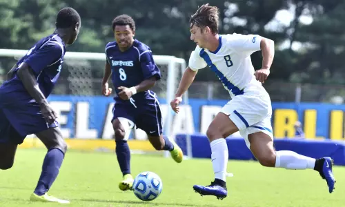 No. 21 Delaware Men's Soccer Matches Best Start in Program History as Blue Hens Defeat St. Peter?s 2-1