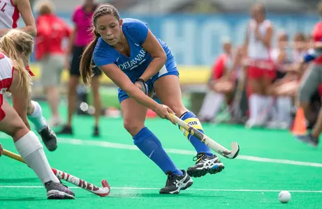 Allie Mikelson Ties School Record With Three Defensive Saves as Blue Hens Drop 4-2 Contest to Cornell