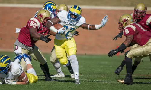 Strong Defensive Effort Gives Blue Hens 14-10 Victory at Elon in Season Finale