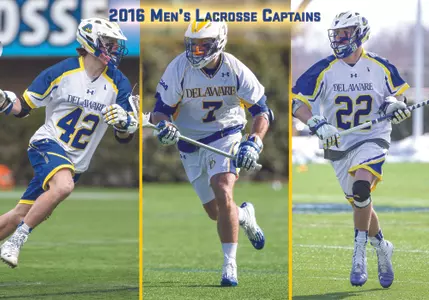Delaware Men?s Lacrosse Selects Conte, Delargy, and Finigan as Captains for 2016 Season