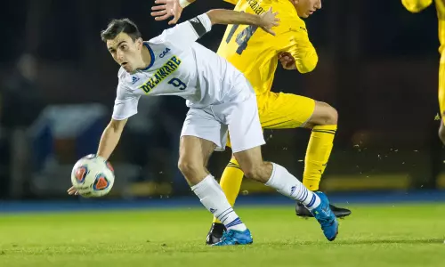 Delgado?s Two Goals Lift Delaware to CAA Men?s Soccer Quarterfinal Victory Over UNCW