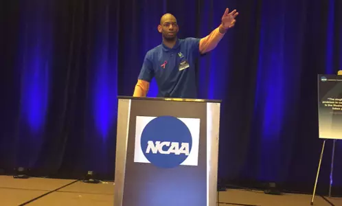 Barnett Harris Represents UD at Annual NCAA Student-Athlete Leadership Forum