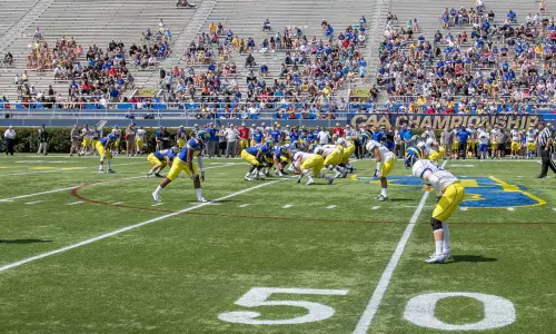Hills, Randolph, Lead Blue to 24-0 Victory over White in Delaware Football Spring Game