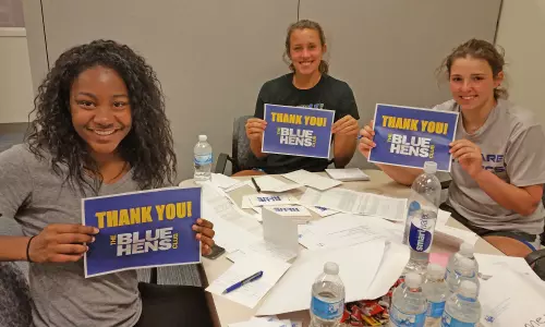 University of Delaware Student-Athletes Take Part in Annual Thank-A-Thon