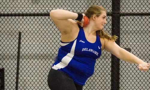 Hillman Wins Shot Put, Delaware Opens Track Season with Strong Showing at Villanova Inv.
