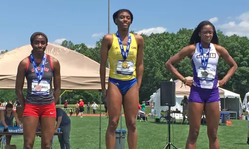 Reid Wins 400 Meter Title in Record Time; Delaware Places Sixth at CAA Championships
