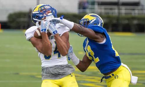 Blue Team Triumphs Over White 14-7 in Delaware Football Spring Game