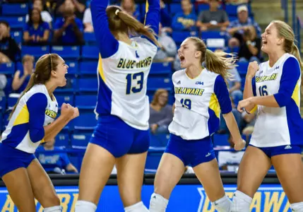 Blue Hens Open Delaware Invitational With Thrilling Five-Set Win Over Miami (Fla.)
