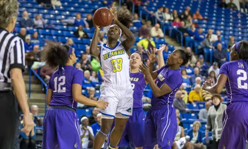 Enabosi Pulls Down Career-High 17 Rebounds But Delaware Falls to James Madison 66-51