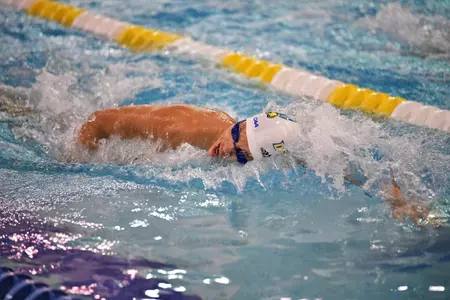 Lukens Wins First Career Diving Title, Savidge and Ciecko Shine in Loss to George Mason