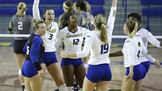 Double Vision: Robertson Leads Blue Hens To Four-Set Win Over Elon