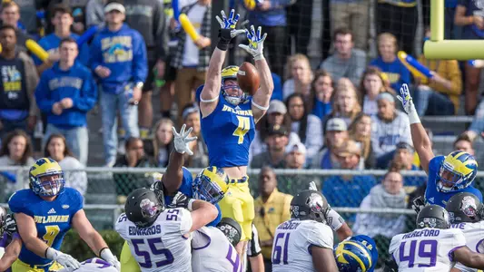 Three Blue Hens Named to ECAC All-East Football Team; Reeder Earns Rookie of the Year Honors