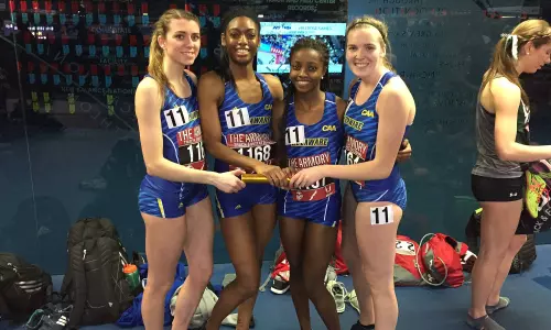 Delaware Distance Medley Relay Team Breaks School Record at Armory Invitational