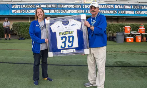 Blue Hens Honor Shillinglaw But Fall to Towson 10-6 in CAA Men’s Lacrosse Battle