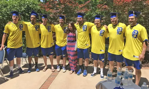 Blue Hen Seniors Celebrate Special Graduation Ceremony, CAA Baseball Title on Same Day