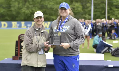 Blue Hens Finish Fourth at CAA Championship; Hillman Named Most Outstanding Field Performer