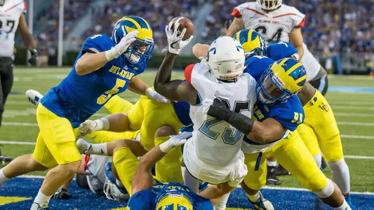 Cherry Scores Twice, Leads Delaware to Season Opening Victory Over Delaware State