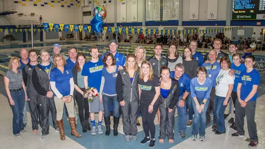 Blue Hens Women's Swimming and Diving Honors Seniors, Sweeps Iona/St. Francis (Pa.)