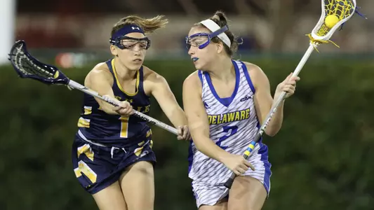 Four Hat Tricks Propel Blue Hens to 16-13 Home Opening Win Over La Salle