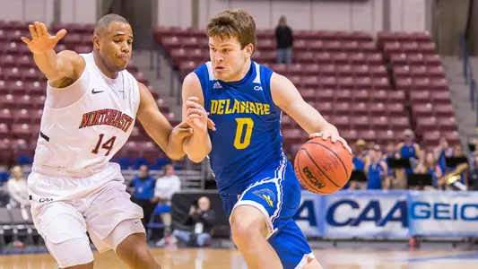 Delaware Falls To Northeastern, 74-50, in CAA Men's Basketball Tournament Quarterfinals