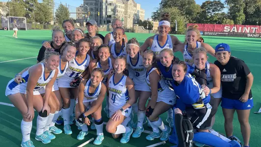 field hockey team pic post game at Saint Joe's
