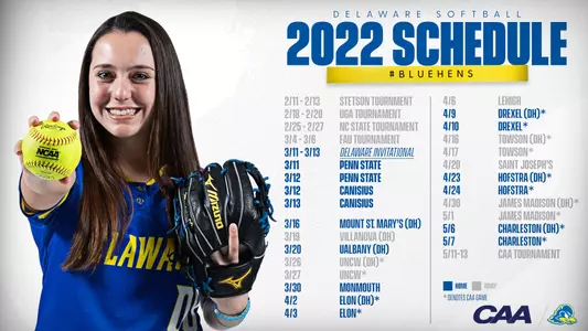 2022 softball schedule graphic