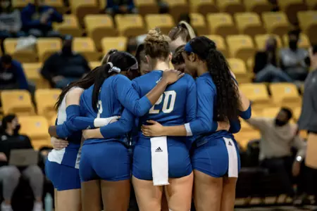 2021 CAA VB Team Huddle