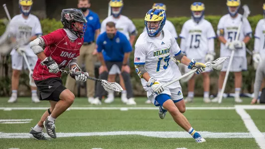 Mike Robinson looks to get past a UMass defender