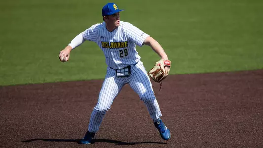 Joey Loynd fields a grounder against Towson