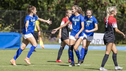 Women's Soccer Celebration vs. Northeastern 9.26.21