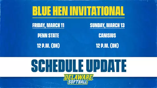 Blue Hen Invitational Schedule