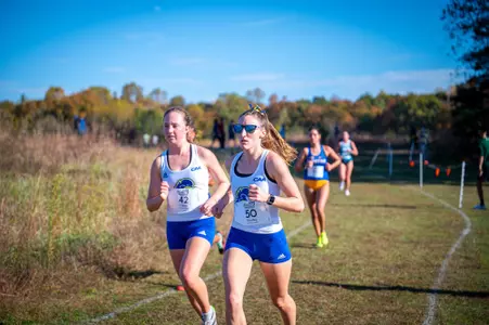 Carolyn Coletti and Hannah Smally at CAA Championships