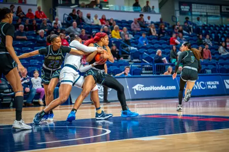 Tough Defense Leads Women’s Basketball To Cruise Past Duquesne, 74-57 Image