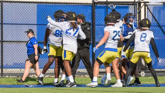 Offense practice celebration