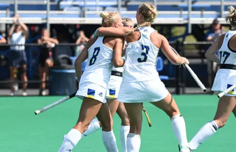 Field hockey celebration vs Columbia