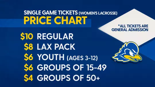 2026 WLAX Single Game Tickets
