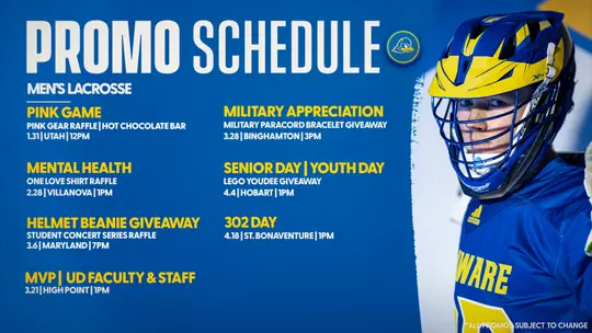 2026 Men's Lacrosse Promo Calendar Graphic