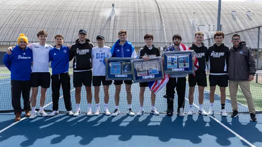Men's Tennis Senior Day 2026, Tobey Lock, Euan Mackenzie, Aristotelis Bezianis, Pablo Montana, Nathan Perrone