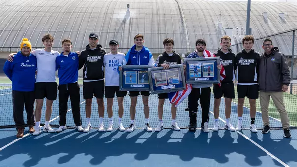 Men's Tennis Senior Day 2026, Tobey Lock, Euan Mackenzie, Aristotelis Bezianis, Pablo Montana, Nathan Perrone