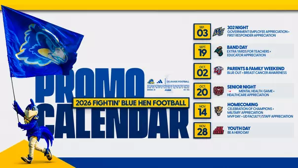 2026 Delaware Football Promo Calendar