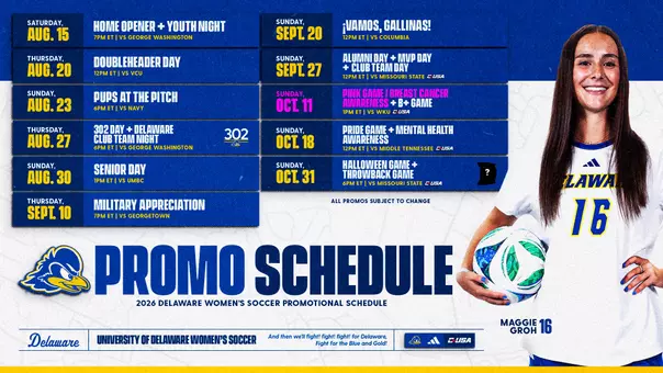 Women's Soccer Promo Calendar