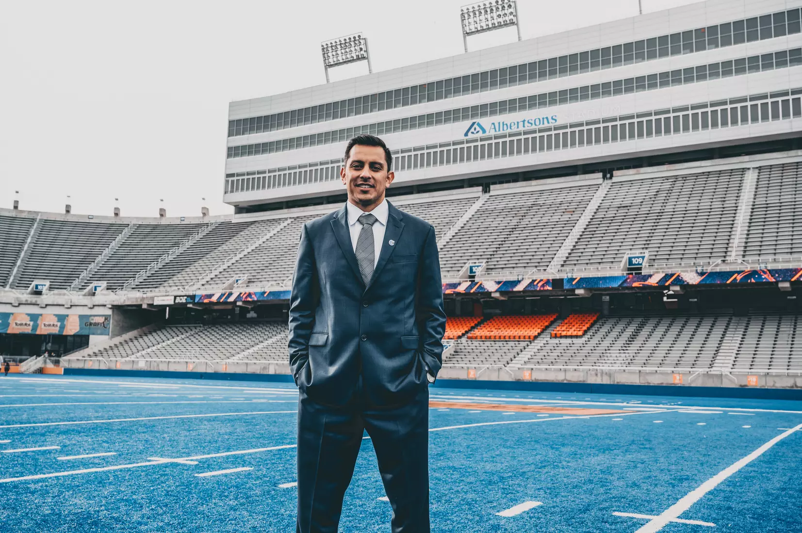 Boise State Football, Welcome press conference for Head Coach Andy Avalos, John Kelly photo.