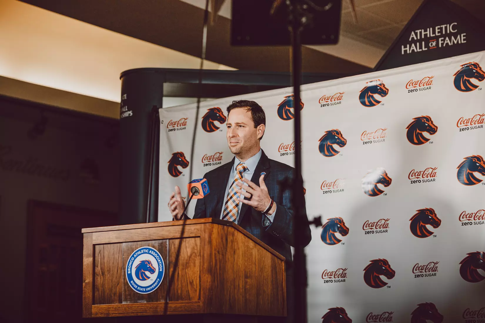 Boise State Athletic Director Jeramiah Dickey, introductory press conference